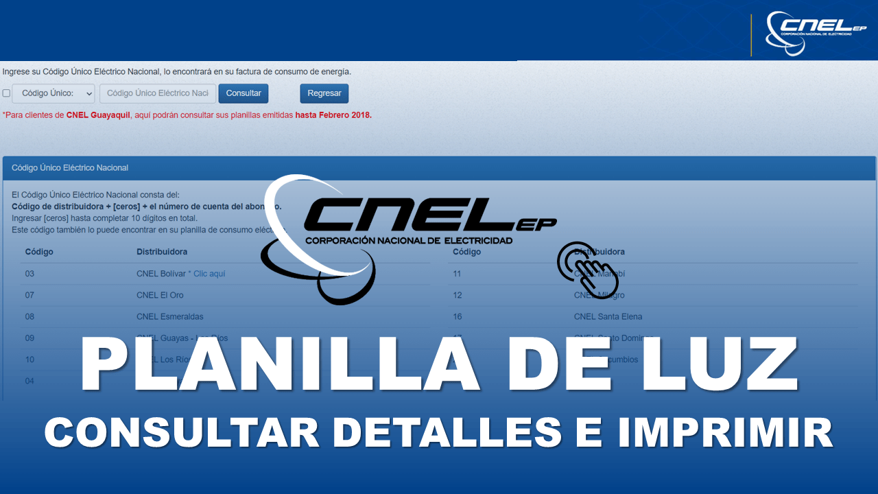 CONSULTAR FÁCILMENTE UNA PLANILLA DE LUZ ELÉCTRICA